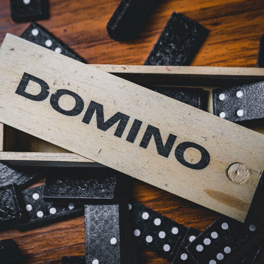 Dominos illustrés en bois